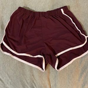 Burgundy shorts size:m/s comfort sleep wear